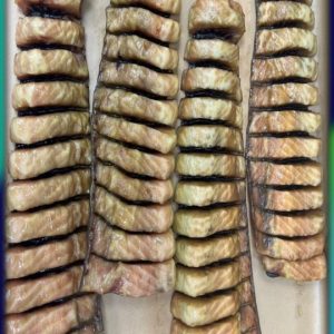 Осётр вяленый провесной филе пласт на коже. ЮКОЛА.