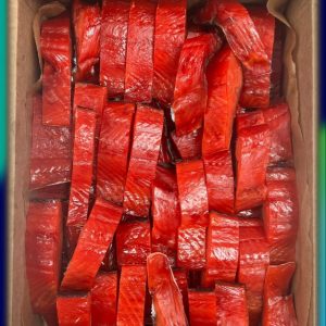 Нерка вяленая провесная филе ломтики. Россыпь.