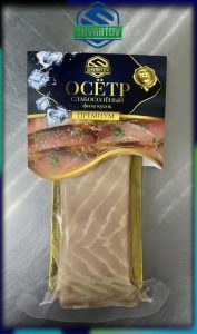 Осётр слабосолёный филе кусок без кожи +-230 гр. В/У.