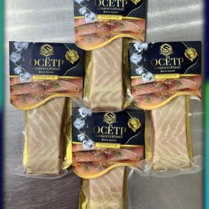 Осётр слабосолёный филе кусок без кожи +-230 гр. В/У.