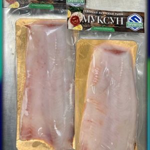 Северная рыба ! Муксун слабосолёный филе пласт на коже без чешуи. В/У.