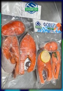 Форель радужная морская стейк на коже С/М. В/У.