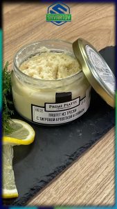 Паштет натуральный PRIMI PIATTI из трески с тигровой креветкой и лаймом, ст./б. 180 гр.