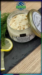 Паштет натуральный PRIMI PIATTI из кальмаров с тигровой креветкой, ст./б. 180 гр.