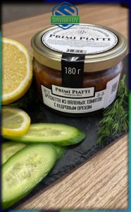 Соус натуральный PRIMI PIATTI Брускетта из вяленых томатов с кедровым орехом, ст./б. 180 гр.